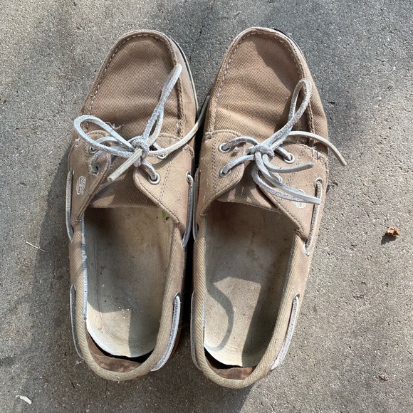 Timberland Shoes | Canvas Timberland Boat Shoes | Color: Tan | Size: 10 | Birdieboats's Closet